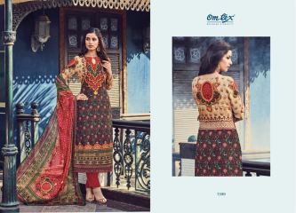 OM TEX BY SAANVI CATALOG COTTON SATIN WITH EMBROIDERY SALWAR KAMEEZ BY OM TEX WHOLESALE BEST RATE (9)