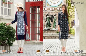 100 MILES 5TH AVENUE COTTON DESIGNER PRINTED KURTI WHOLESALE BEST RATE BY GOSIYA EXPORTS SURAT (2)
