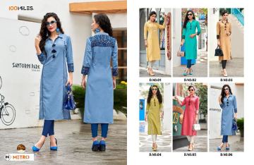 100 MILES METRO STICHED COTTON KURTI COLLECTION BEST RATE BY GOSIYA EXPORTS SURAT (1) - Copy