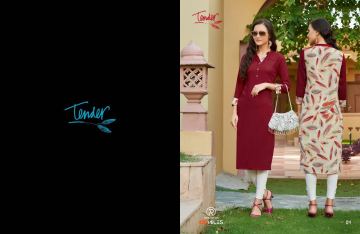 100 MILES TENDER CATALOGUE DESIGNER KURTI WITH PRINTED BACK COLLECTION WHOLESALE BEST RATE BY GOSIYA EXPORTS SURAT (1)