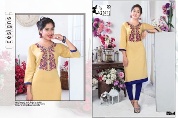 7 STAR KURTIS BY KINTI DESIGNER WITH WORK RAYON KURTIS ARE AVAILABLE AT WHOLESALE BEST RATE (1)
