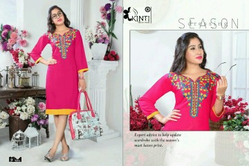 7 STAR KURTIS BY KINTI DESIGNER WITH WORK RAYON KURTIS ARE AVAILABLE AT WHOLESALE BEST RATE (18)