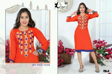 7 STAR KURTIS BY KINTI DESIGNER WITH WORK RAYON KURTIS ARE AVAILABLE AT WHOLESALE BEST RATE (21)