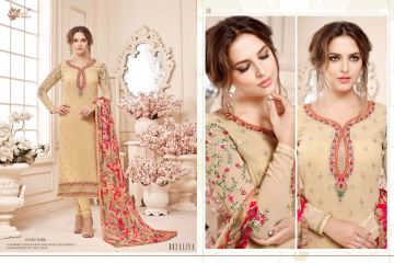 AADESH NX QUEEN VOL 11 GEORGETTE STRAIGHT EMBROIDERY SUITS WHOLESALE BEST RATE BY GOSIYA EXPORTS (6)