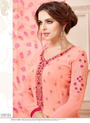 AADESH NX QUEEN VOL 11 GEORGETTE STRAIGHT EMBROIDERY SUITS WHOLESALE BEST RATE BY GOSIYA EXPORTS