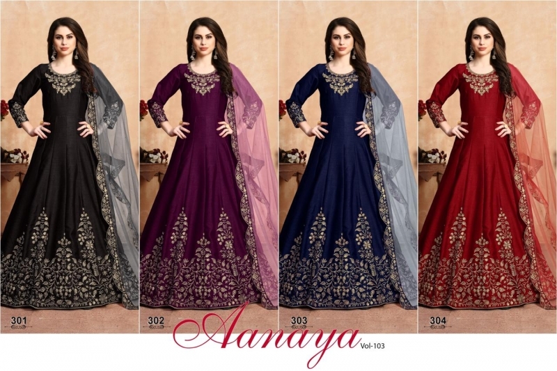 AANAYA VOL.103 SLUB SILK WITH EMBROIDERY  (6)