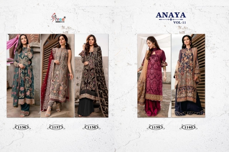 AANAYA VOL-11 SHREE FABS 1136-1140 SERIES GEORGETTE  (1)