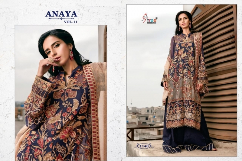 AANAYA VOL-11 SHREE FABS 1136-1140 SERIES GEORGETTE  (10)