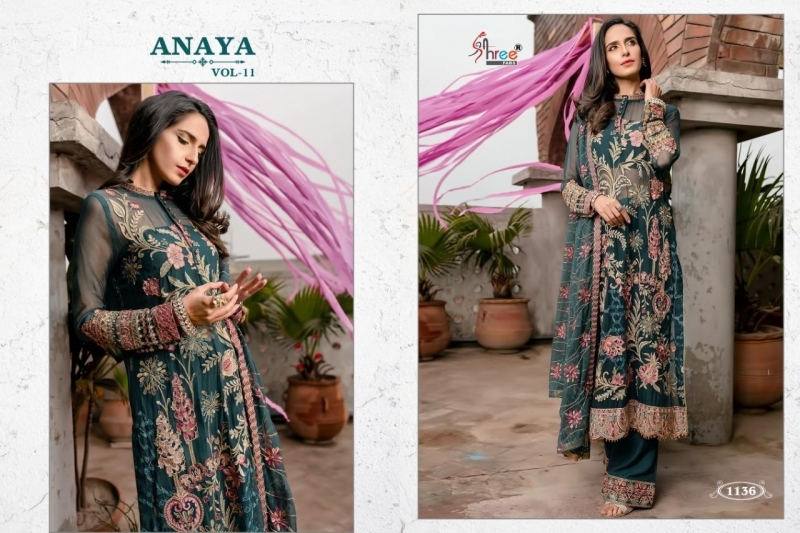 AANAYA VOL-11 SHREE FABS 1136-1140 SERIES GEORGETTE  (4)