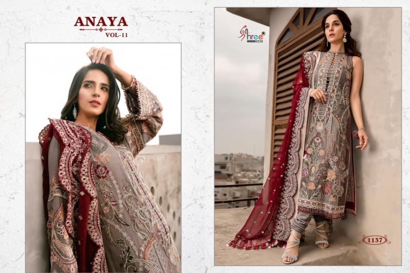 AANAYA VOL-11 SHREE FABS 1136-1140 SERIES GEORGETTE  (6)