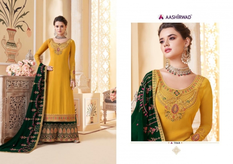 AASHIRWAD GULKAND SUHANI NX EXCLUSIVE DESIGNER SHARARA SUITS WHOLESALE COLLECTION BEST RATE BY GOSIYA EXPORTS SURAT (2)