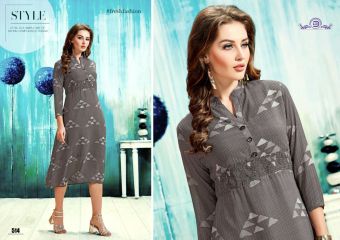 ALISHA DIVA DESIGNS CASUAL WEAR FOUX GEORGETTE PRINT KURTI COLLECTION WHOLESALE (1)