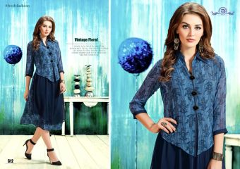 ALISHA DIVA DESIGNS CASUAL WEAR FOUX GEORGETTE PRINT KURTI COLLECTION WHOLESALE (5)