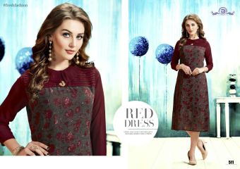 ALISHA DIVA DESIGNS CASUAL WEAR FOUX GEORGETTE PRINT KURTI COLLECTION WHOLESALE (6)