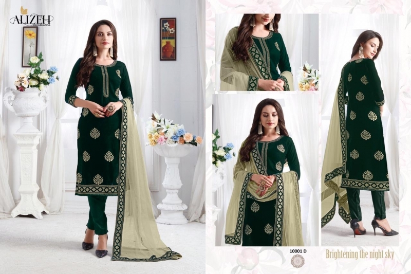 ALIZEH ZAIDA VOL 1 10001 FOUR MATCHING SET LIMITED COLLECTION WHOLESALE DEALER BEST RATE BY GOSIYA EXPORTS SURAT (2)