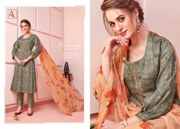 ALOK PRESENTS MIRAKI CATALOGUE FANCY COTTON EMBROIDERY WORK WHOLESALE SUITS COLLECTION DEALER BEST RATE BY GOSIYA EXPORTS SU (8)