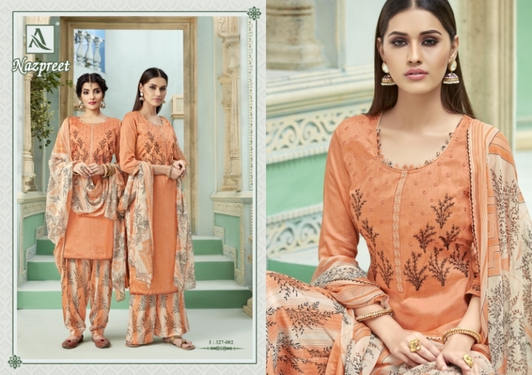 ALOK SUIT BRINGS NAZPREET JAM COTTON DRESS MATERIAL WITH EMBROIDERY  WHOLESELLER BEST RATE BY GOSIYA EXPORTS SURAT (3)