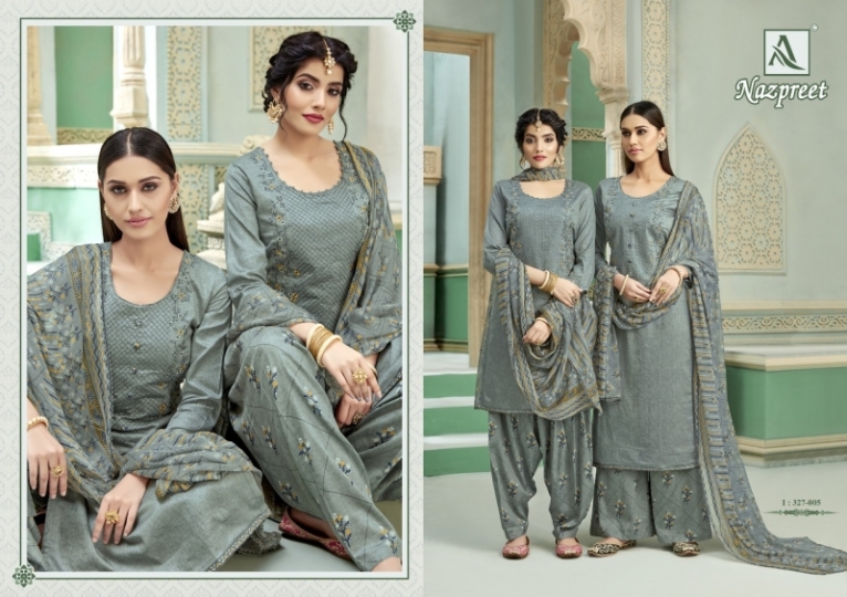 ALOK SUIT BRINGS NAZPREET JAM COTTON DRESS MATERIAL WITH EMBROIDERY  WHOLESELLER BEST RATE BY GOSIYA EXPORTS SURAT (6)