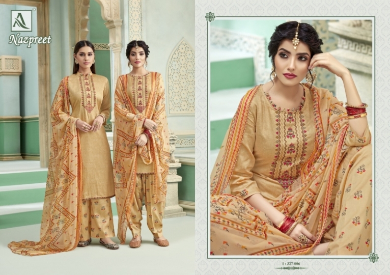 ALOK SUIT BRINGS NAZPREET JAM COTTON DRESS MATERIAL WITH EMBROIDERY  WHOLESELLER BEST RATE BY GOSIYA EXPORTS SURAT (7)