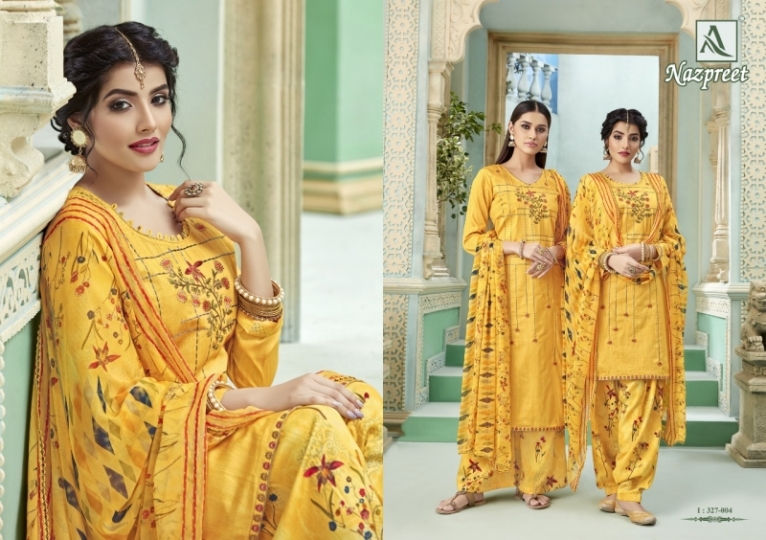 ALOK SUIT BRINGS NAZPREET JAM COTTON DRESS MATERIAL WITH EMBROIDERY  WHOLESELLER BEST RATE BY GOSIYA EXPORTS SURAT (8)