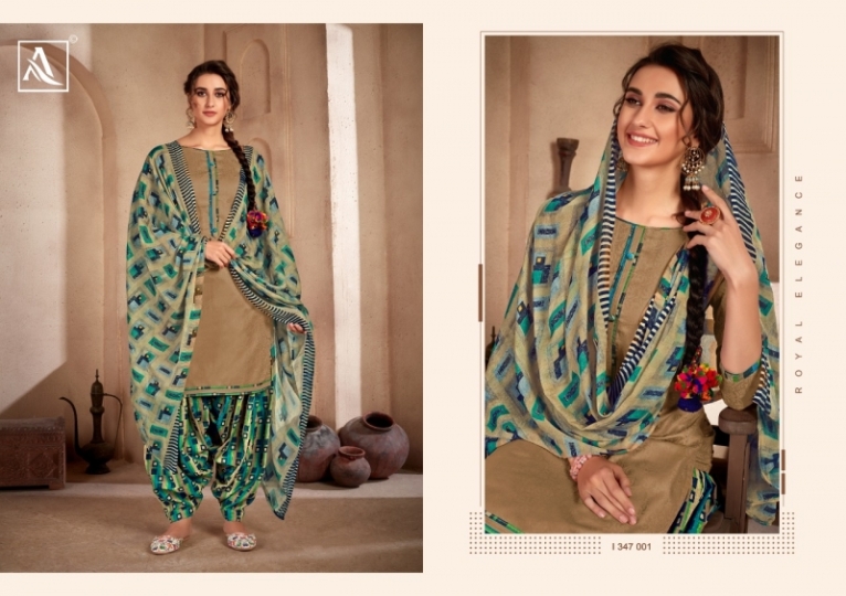 ALOK SUIT BRINGS NOOR – E – PATIYALA PURE COTTON  (11)