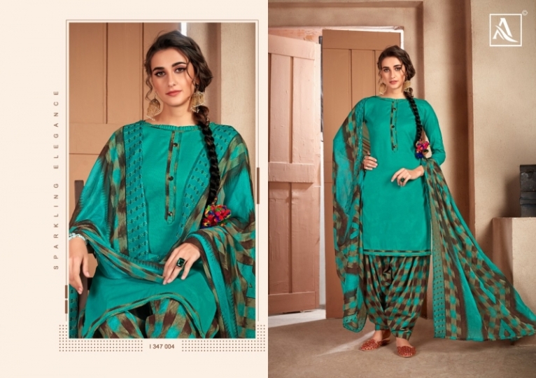 ALOK SUIT BRINGS NOOR – E – PATIYALA PURE COTTON  (2)