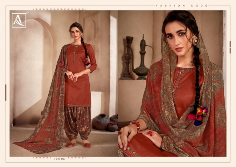 ALOK SUIT BRINGS NOOR – E – PATIYALA PURE COTTON  (5)