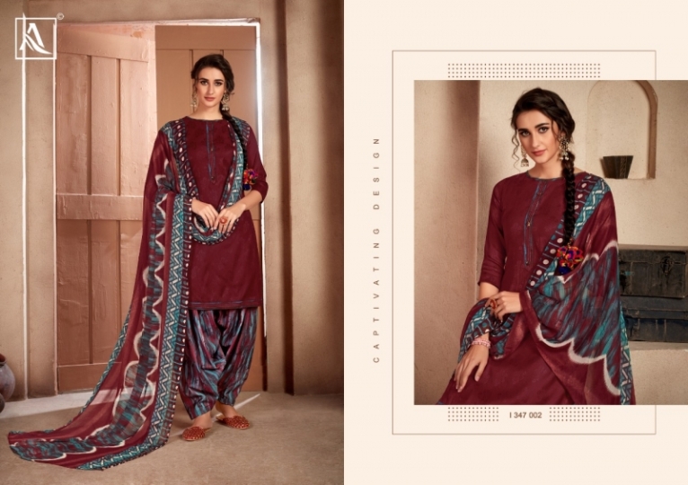 ALOK SUIT BRINGS NOOR – E – PATIYALA PURE COTTON  (8)