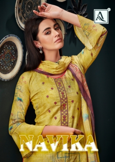 ALOK SUIT PRESENTS NAVIKA PRINTED DRESS MATERIAL OF FESTIVE COLLECTION WHOLESALE DEALER BEST RATE BY GOSIYA EXPORTS SURAT (1)