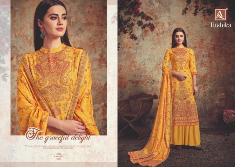 ALOK SUITS PRESENTS TUSHIKA PURE PASHMINA FABRIC DRESS MATERIAL WHOLESALE DEALER BEST RATE BY GOSIYA EXPORTS SURAT (5)