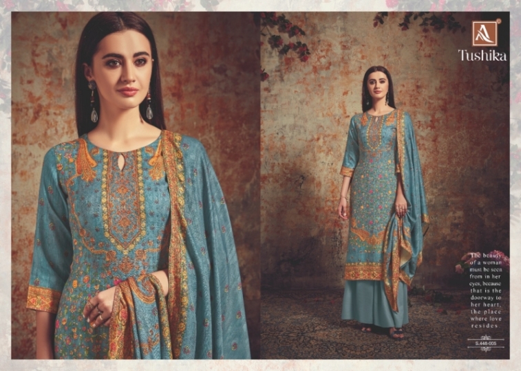 ALOK SUITS PRESENTS TUSHIKA PURE PASHMINA FABRIC DRESS MATERIAL WHOLESALE DEALER BEST RATE BY GOSIYA EXPORTS SURAT (9)