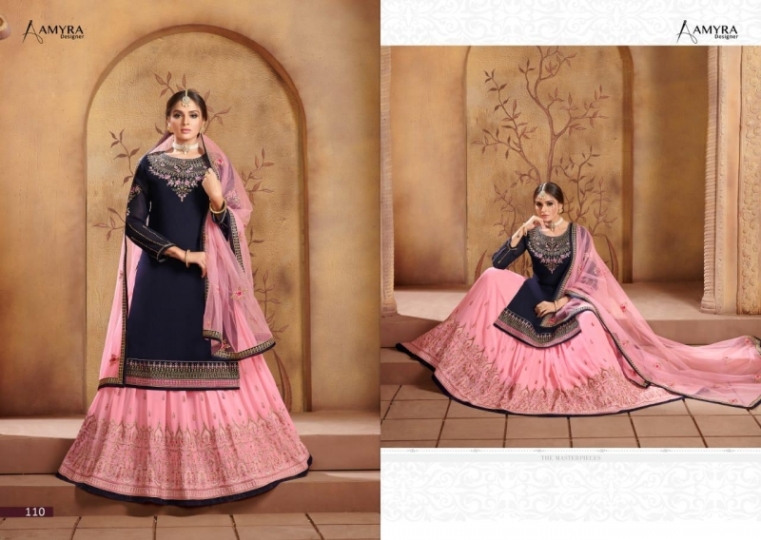 AMYRA DESIGNER PANGHAT VOL 2 HEAVY GEORGETTE LEHNGA PATTERN SUIT WHOLESALE DEALER BEST RATE BY GOSIYA EXPORTS SURAT (1)