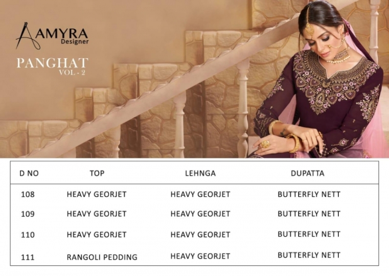 AMYRA DESIGNER PANGHAT VOL 2 HEAVY GEORGETTE LEHNGA PATTERN SUIT WHOLESALE DEALER BEST RATE BY GOSIYA EXPORTS SURAT (6)