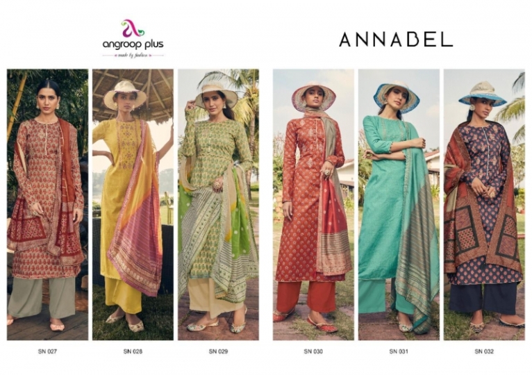 ANGROOP PLUS ANNABEL JAM SILK COTTON DRESS MATERIALS WHOLESALER DEALER BEST RATE BY GOSIYA EXPORTS SURAT (4)