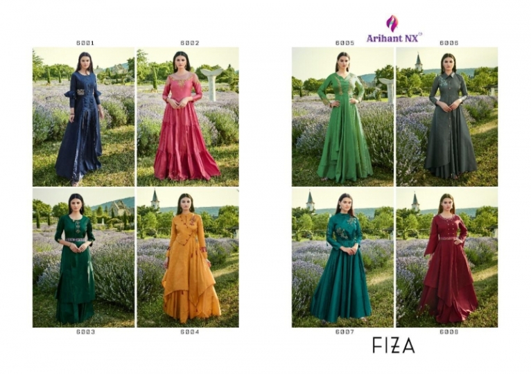 ARIHANT FIZA SILK COTTON FANCY LONG GOWN COLLECTION WHOLESALE DEALER BEST RATE BY GOSIYA EXPORT SURAT (5)