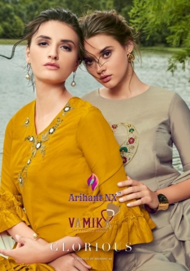 ARIHANT NX BY VAMIKA GLORIOUS MASLIN SILK FABRIC TOP WITH PLAZZO WHOLESALE DEALER BEST RATE BY GOSIYA EXPORTS SURAT (7)