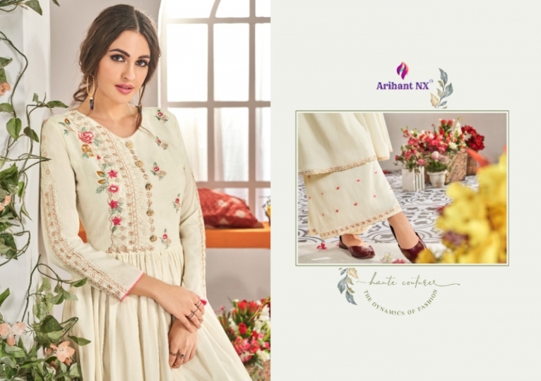ARIHANT NX CHAHAT VOL 1 MAKLIN PLAZZO STYLE READYMADE SUIT COLLECTION WHOLESALE DEALER BEST RATE BY GOSIYA EXPORTS SURAT (10)