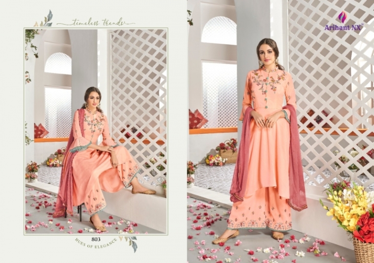 ARIHANT NX CHAHAT VOL 1 MAKLIN PLAZZO STYLE READYMADE SUIT COLLECTION WHOLESALE DEALER BEST RATE BY GOSIYA EXPORTS SURAT (2)