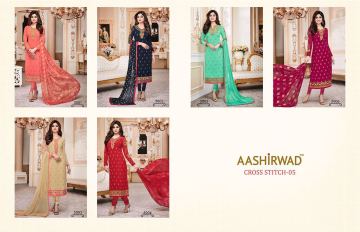 ASHIRWAD CREATION CROSSSTICH 5 CATALOG GEORGETTE STRAIGHT INDIAN WEAR (7)