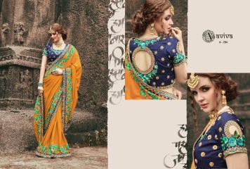 AVIVA SAREES BY KANHERI CATALOGUE DESIGNER PARTY WEAR SAREES COLLECTION WHOLESALE BEST RATE BY GOSIYA EXPORTS SURAT (19)