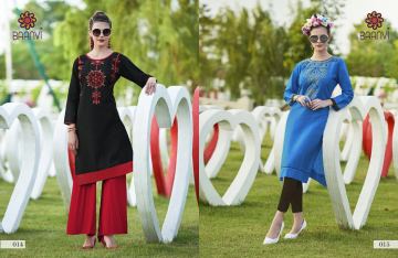 BAANVI GOONJ COTTON SLUB WITH EMBROIDERED FANCY KURTIS COLLECTION WHOLESALE SUPPLIER BEST RATE BY GOSIYA EXPORTS SURAT (8)
