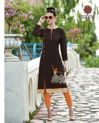 BAANVI GOONJ COTTON SLUB WITH EMBROIDERED FANCY KURTIS COLLECTION WHOLESALE SUPPLIER BEST RATE BY GOSIYA EXPORTS SURAT