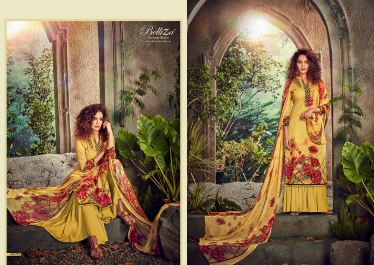 BELLIZA DESIGNER FLORAL CATALOGUE COTTON PRINTS  (12)