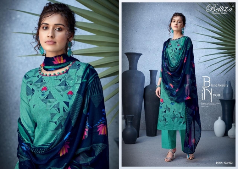 BELLIZA DESIGNER NAZRANA COTTON DIGITAL PRINTS SUITS COLLECTION WHOLESALE DEALER BEST RATE BY GOSIYA EXPORTS SURAT (11)