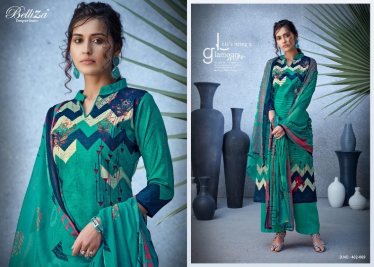 BELLIZA DESIGNER NAZRANA COTTON DIGITAL PRINTS SUITS COLLECTION WHOLESALE DEALER BEST RATE BY GOSIYA EXPORTS SURAT (2)