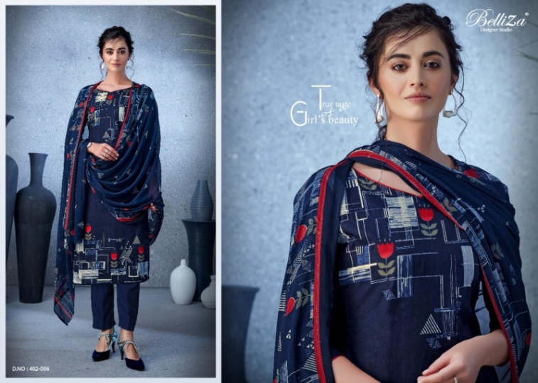 BELLIZA DESIGNER NAZRANA COTTON DIGITAL PRINTS SUITS COLLECTION WHOLESALE DEALER BEST RATE BY GOSIYA EXPORTS SURAT (7)