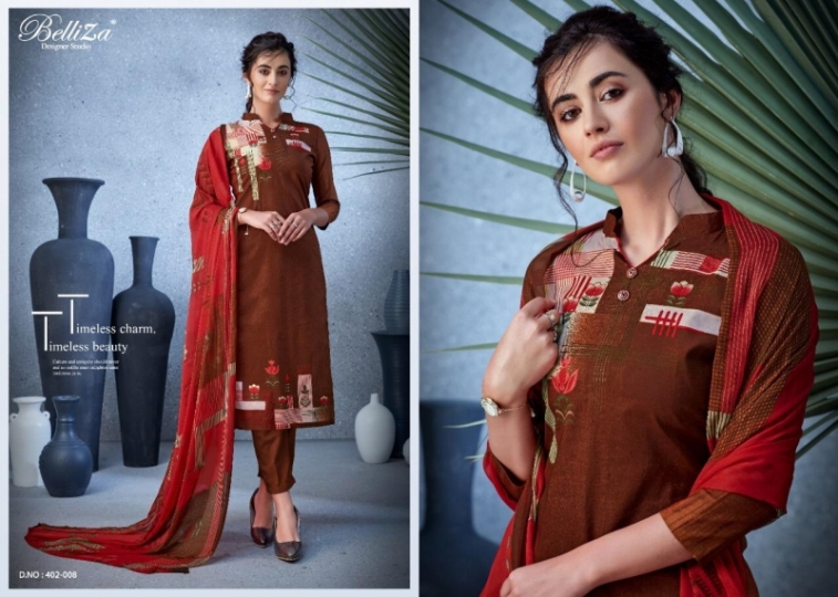 BELLIZA DESIGNER NAZRANA COTTON DIGITAL PRINTS SUITS COLLECTION WHOLESALE DEALER BEST RATE BY GOSIYA EXPORTS SURAT (9)