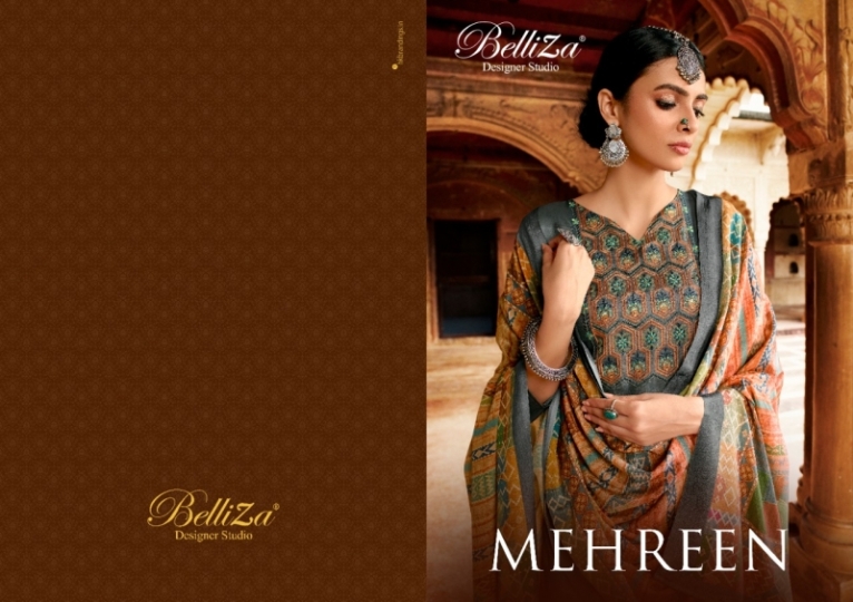 BELLIZA DESIGNER STUDIO MEHREEN TUSSER HANDLOOM DRESS MATERIAL WHOLESALE DEALER BEST RATE BY GOSIYA EXPORTS SURAT (14)