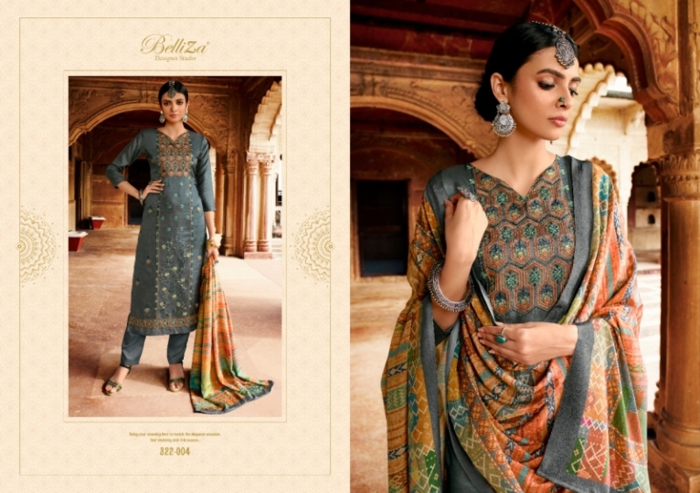 BELLIZA DESIGNER STUDIO MEHREEN TUSSER HANDLOOM DRESS MATERIAL WHOLESALE DEALER BEST RATE BY GOSIYA EXPORTS SURAT (7)