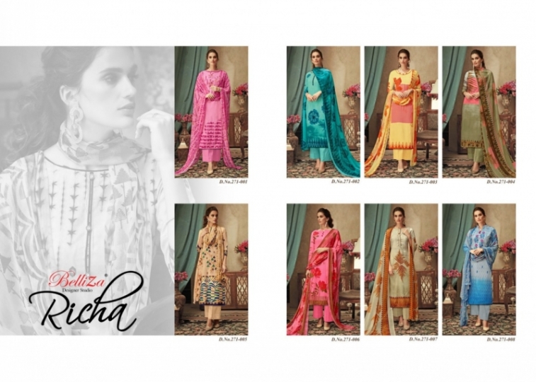 BELLIZA DESIGNER STUDIO RICHA RAYON FABRIC SALWAR SUIT WHOLESALE  (11)